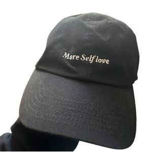 PEACE COLLECTIVE| "More Self Love” Black Baseball Hat
